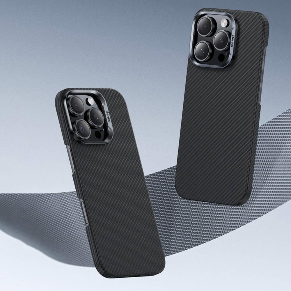 Apple iPhone 16 Plus Kılıf Benks M-safe Şarj Özellikli Magnetik ArmorAir 600D Kevlar Fiber Kapak
