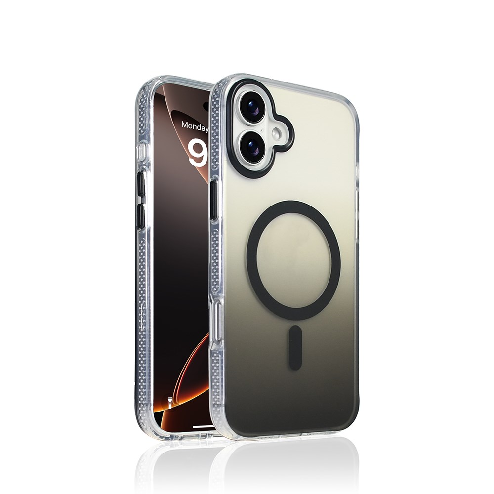 Apple iPhone 16 Plus Kılıf M-safe Şarj Özellikli Transparan Renk Geçişli Zore Toros Kapak