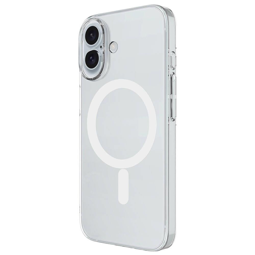 Apple iPhone 16 Plus Kılıf Zore M-safe Şarj Özellikli Şeffaf Tek Kamera Çerçeveli Porto Kapak