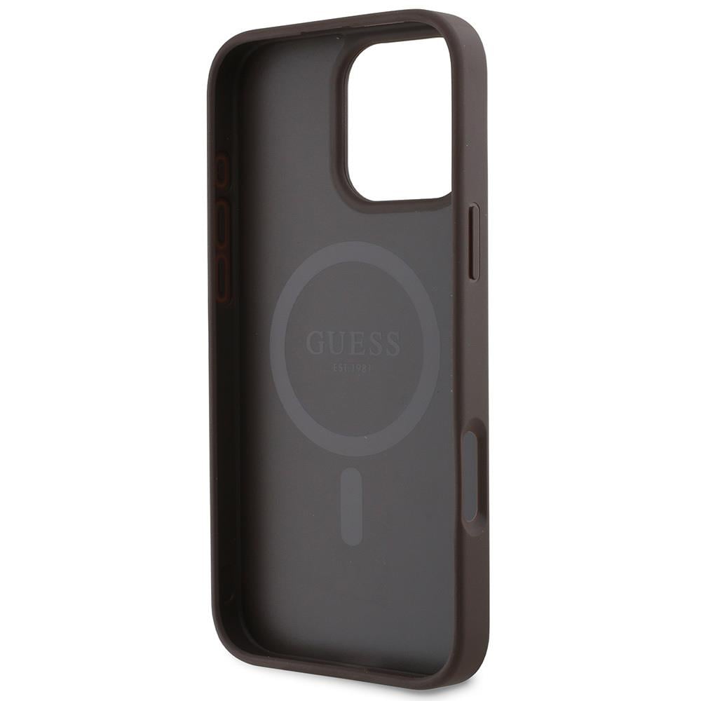 Apple iPhone 16 Pro Kılıf Guess Orjinal Lisanslı M-safe Şarj Özellikli Small 4G Classic Kapak