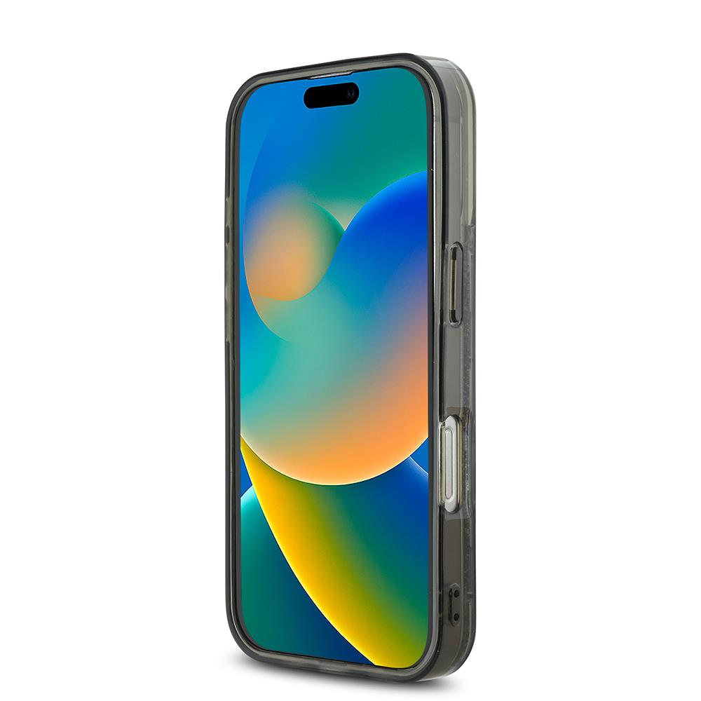 Apple iPhone 16 Pro Kılıf Karl Lagerfeld Orjinal Lisanslı Simli KL Yazılı Monogram Gradient Kapak