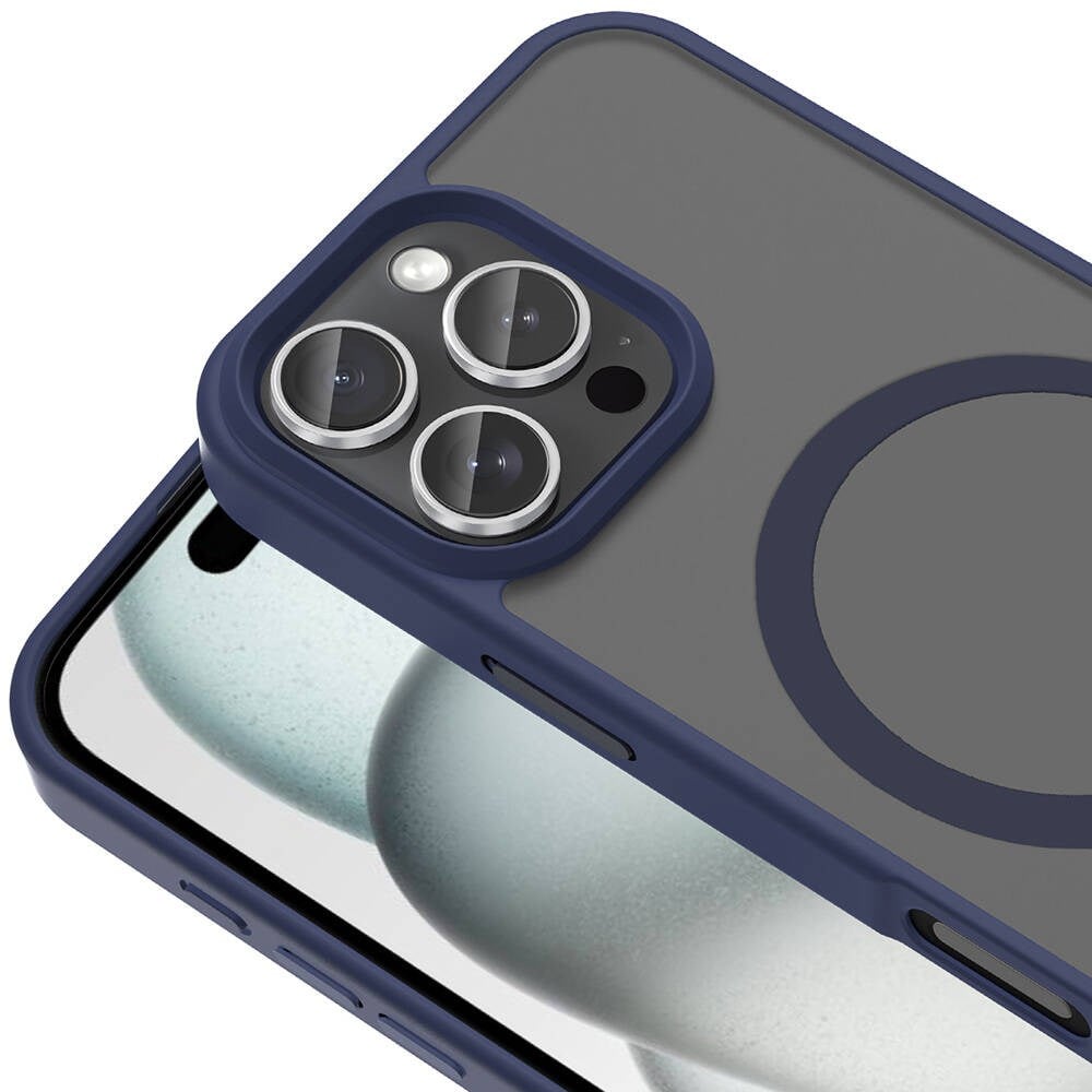 Apple iPhone 16 Pro Kılıf M-safe Şarj Özellikli 360° Standlı Basit Mat Deri Desenli Youngkit Tech Leather Serisi Kapak