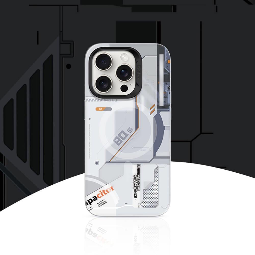Apple iPhone 16 Pro Kılıf M-safe Şarj Özellikli Mekanik Tasarımlı Benks Perspective Serisi Kapak
