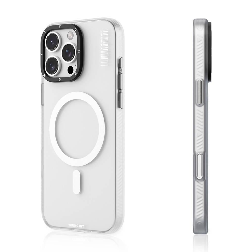 Apple iPhone 16 Pro Kılıf M-safe Şarj Özellikli Youngkit Hidden Sand Serisi Kapak