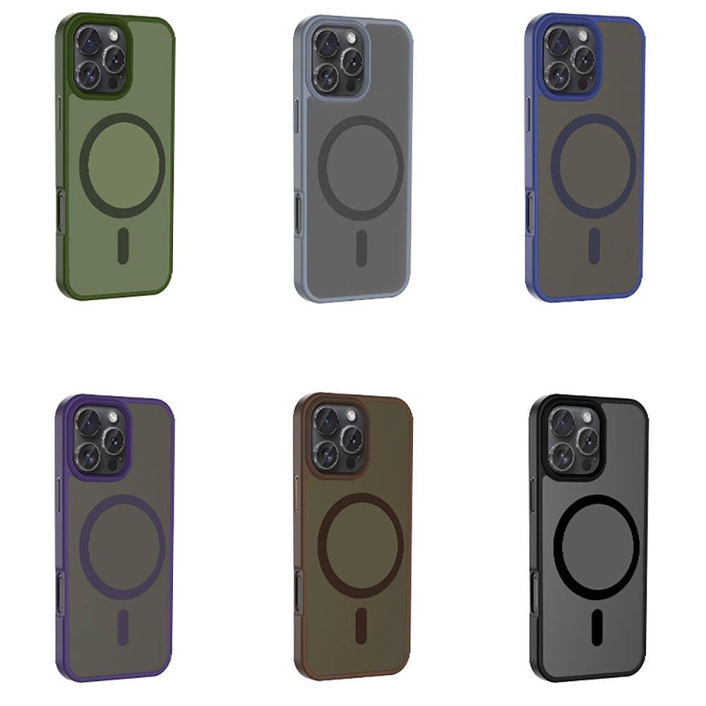 Apple iPhone 16 Pro Kılıf M-safe Şarj Özellikli Youngkit Hidden Sand Serisi Kapak