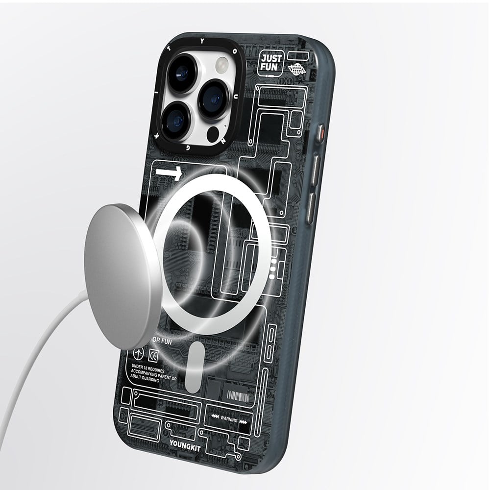 Apple iPhone 16 Pro Kılıf M-safe Şarj Özellikli Kamera Denetim Butonlu Youngkit Technology Serisi Kapak