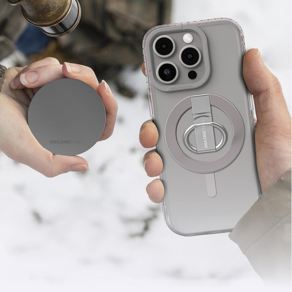 Apple iPhone 16 Pro Kılıf M-safe Şarj Özellikli Yüzük Standlı Amazingthing Titan Pro Serisi Kapak