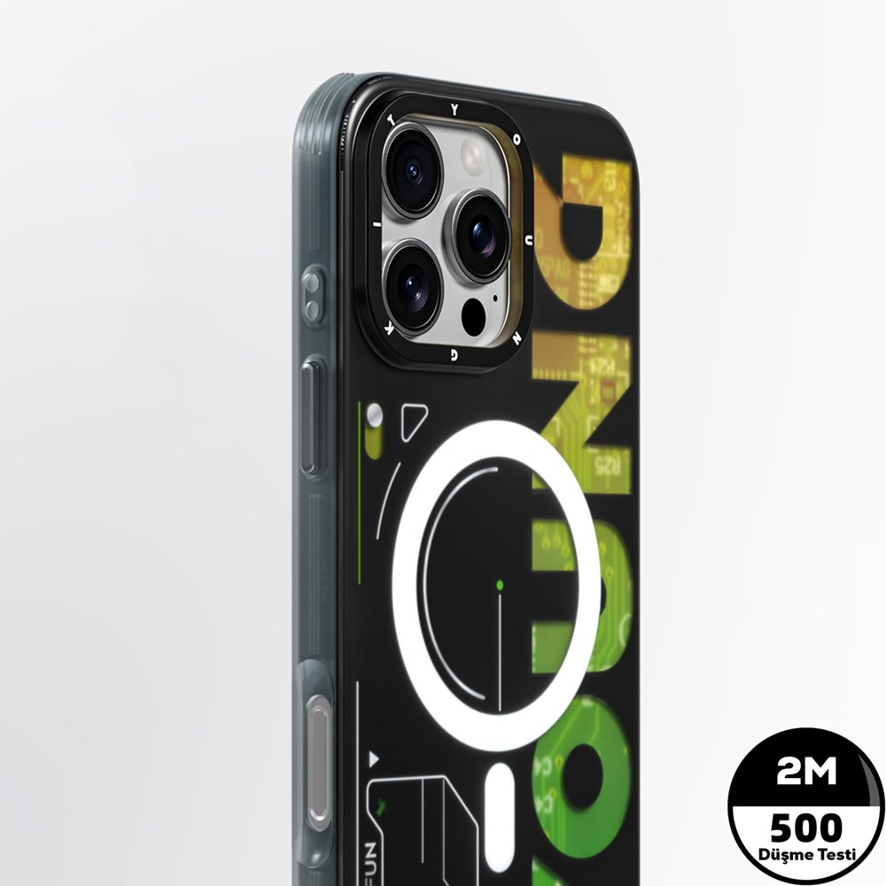 Apple iPhone 16 Pro Kılıf M-safe Şarj Özellikli Karbon Fiber Tasarımlı Benks Aurora ArmorAir Kevlar Kapak