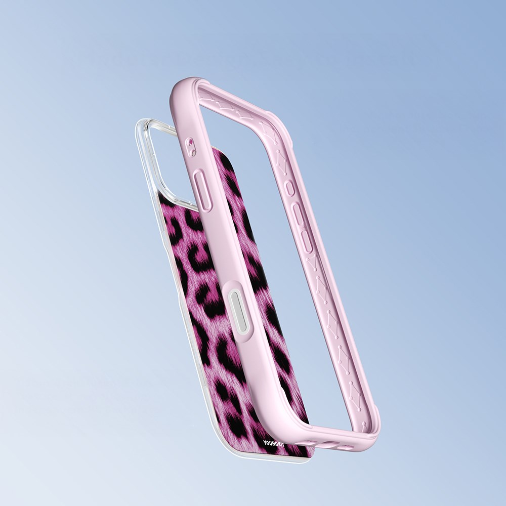 Apple iPhone 16 Pro Kılıf M-safe Şarj Özellikli Youngkit Leopard Serisi Kapak