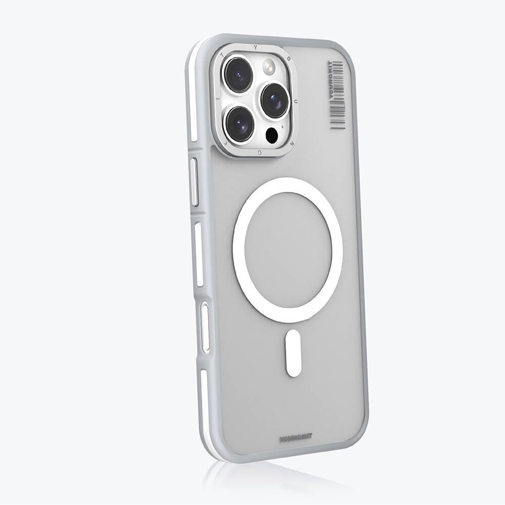 Apple iPhone 16 Pro Kılıf M-safe Şarj Özellikli Youngkit Rock Sand Serisi Kapak