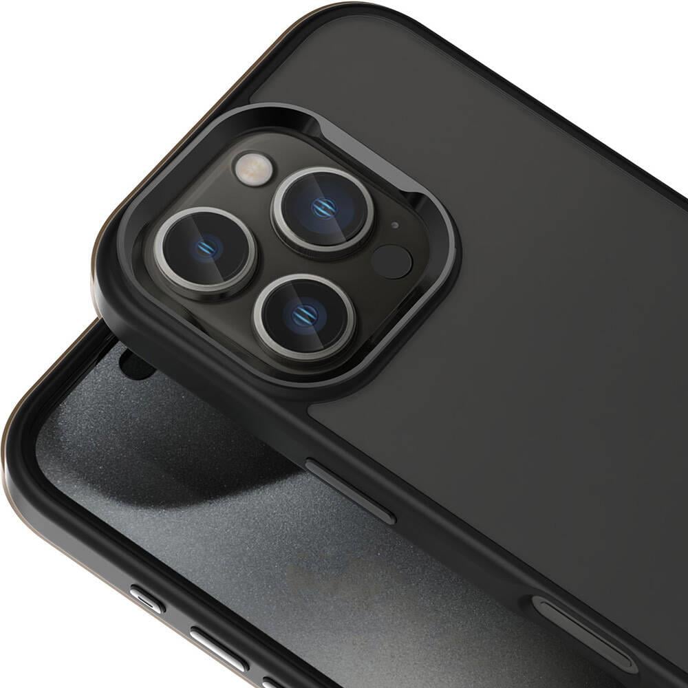 Apple iPhone 16 Pro Kılıf M-safe Şarj Özellikli Parlak Kamera Çerçeveli Zore Kost Kapak