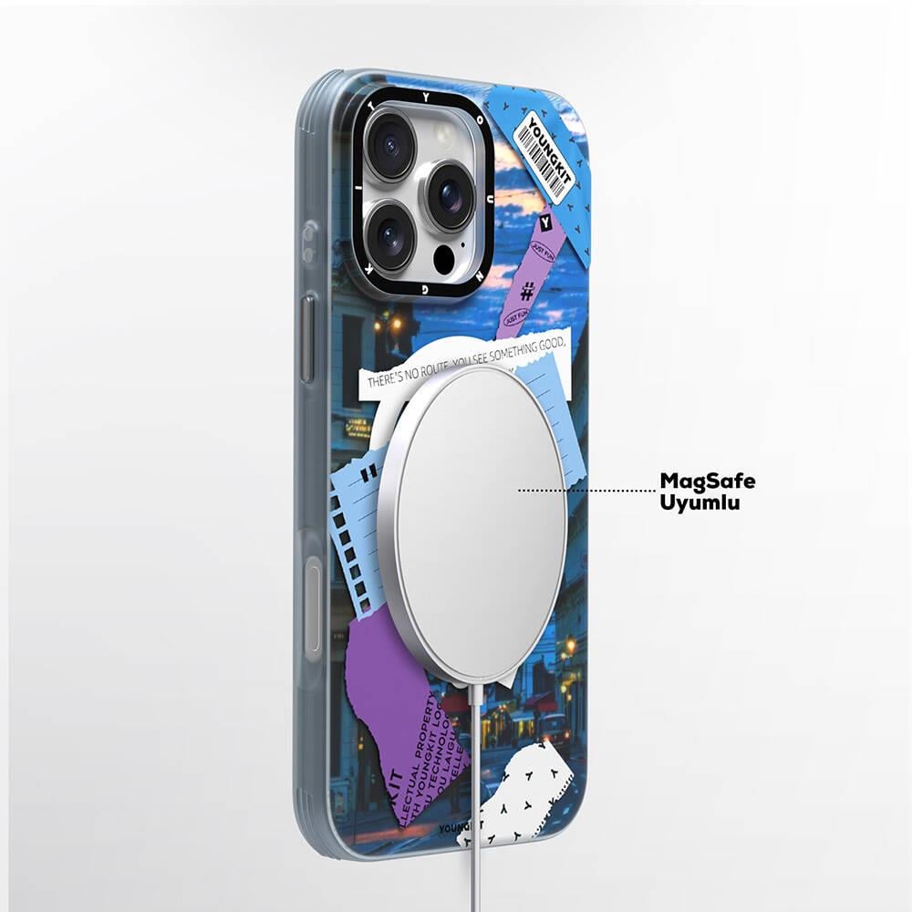 Apple iPhone 16 Pro Kılıf M-safe Şarj Özellikli Youngkit A-City Serisi Kapak