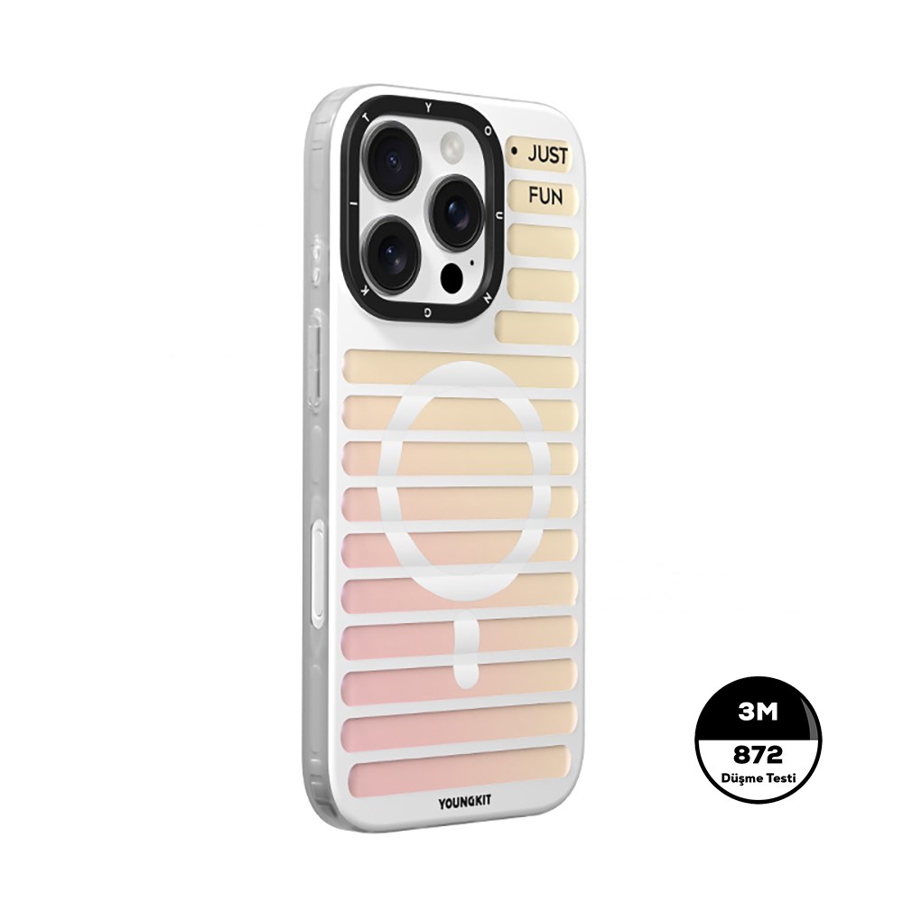 Apple iPhone 16 Pro Kılıf M-safe Şarj Özellikli Youngkit Geek Serisi Kapak
