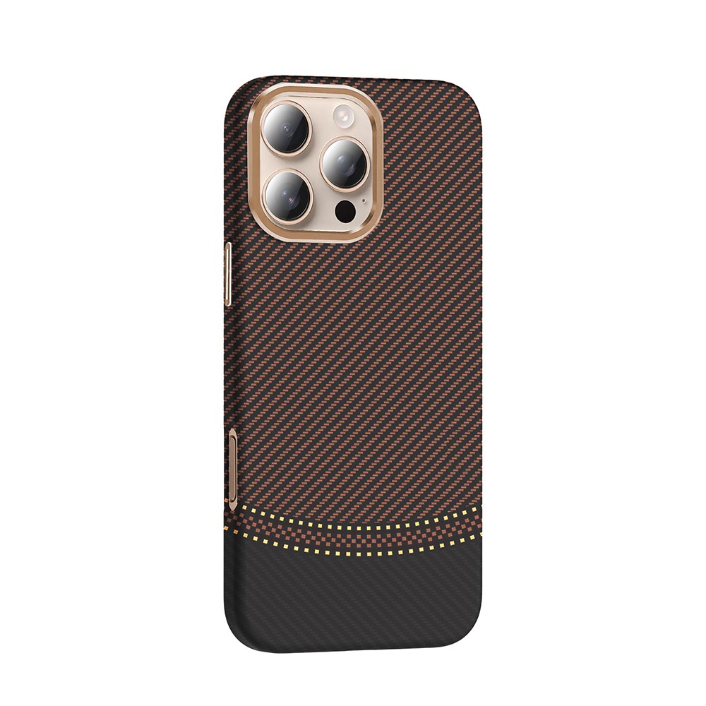 Apple iPhone 16 Pro Kılıf M-safe Şarj Özellikli Karbon Fiber Benks Montage Hybrid ArmorPro Kevlar Kapak