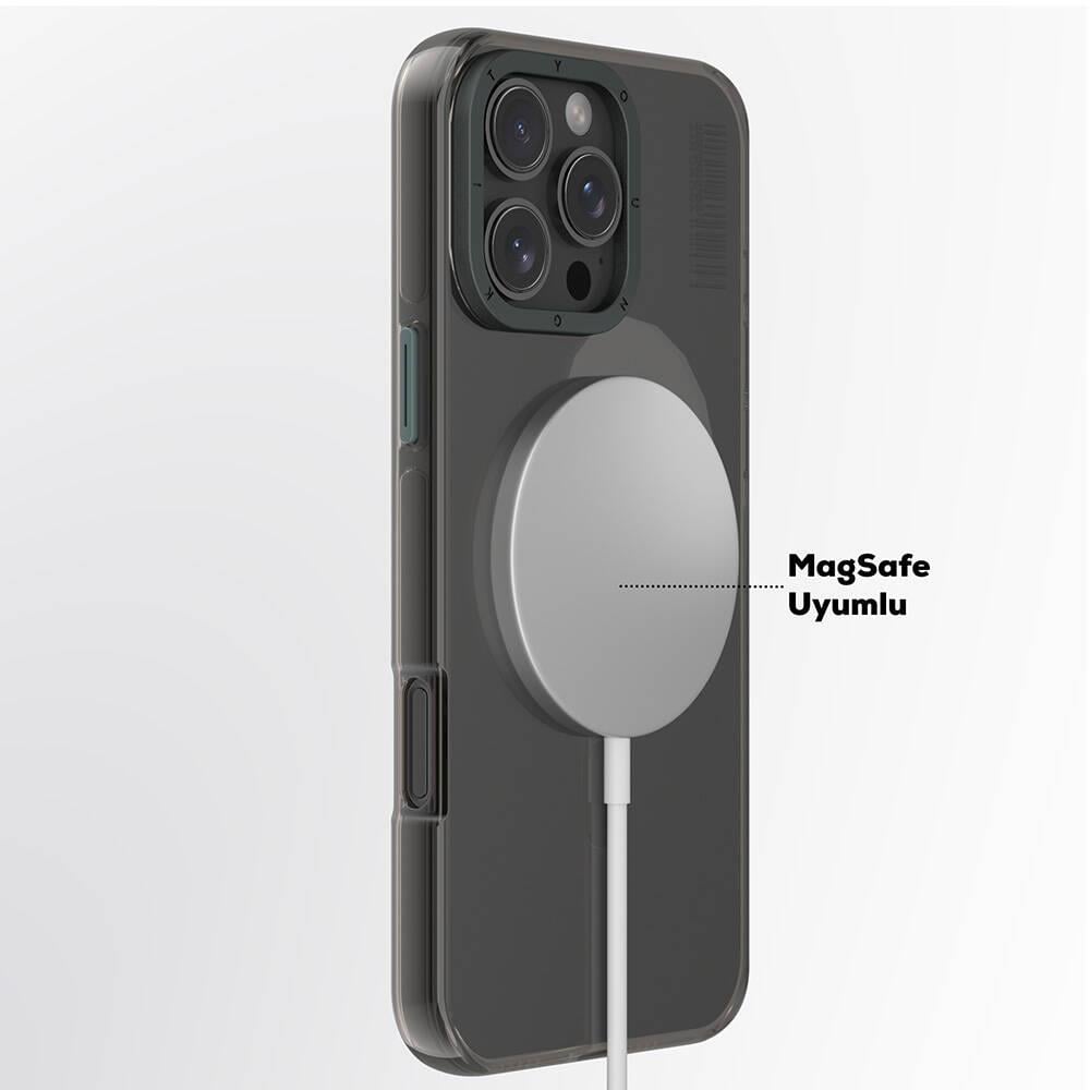 Apple iPhone 16 Pro Kılıf M-safe Şarj Özellikli Şeffaf Youngkit Crystal Shield Serisi Kapak