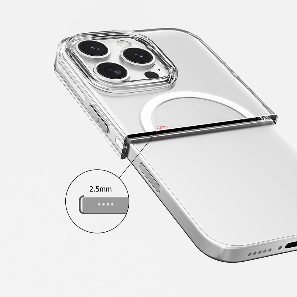 Apple iPhone 16 Pro Kılıf M-safe Şarj Özellikli Zore Ruby Sert Kapak