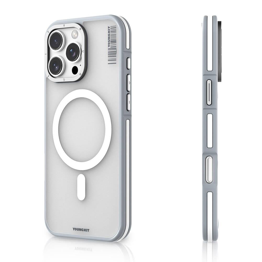Apple iPhone 16 Pro Kılıf M-safe Şarj Özellikli Youngkit Rock Sand Serisi Kapak
