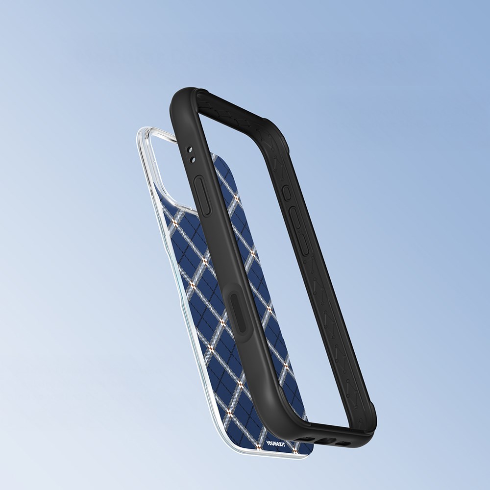 Apple iPhone 16 Pro Kılıf M-safe Şarj Özellikli Youngkit Argyle Serisi Kapak