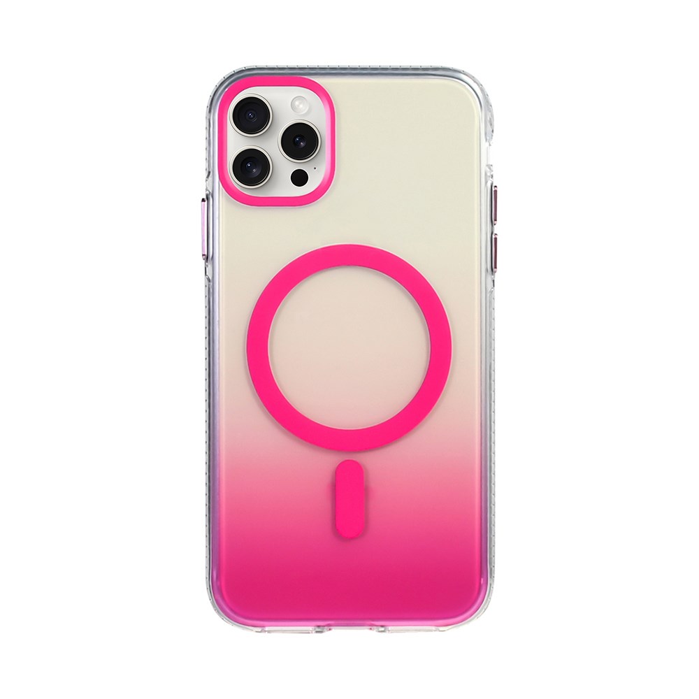 Apple iPhone 16 Pro Kılıf M-safe Şarj Özellikli Transparan Renk Geçişli Zore Toros Kapak