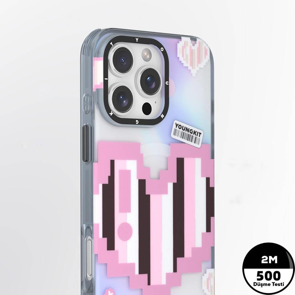 Apple iPhone 16 Pro Kılıf M-safe Şarj Özellikli Youngkit Love Serisi Kapak