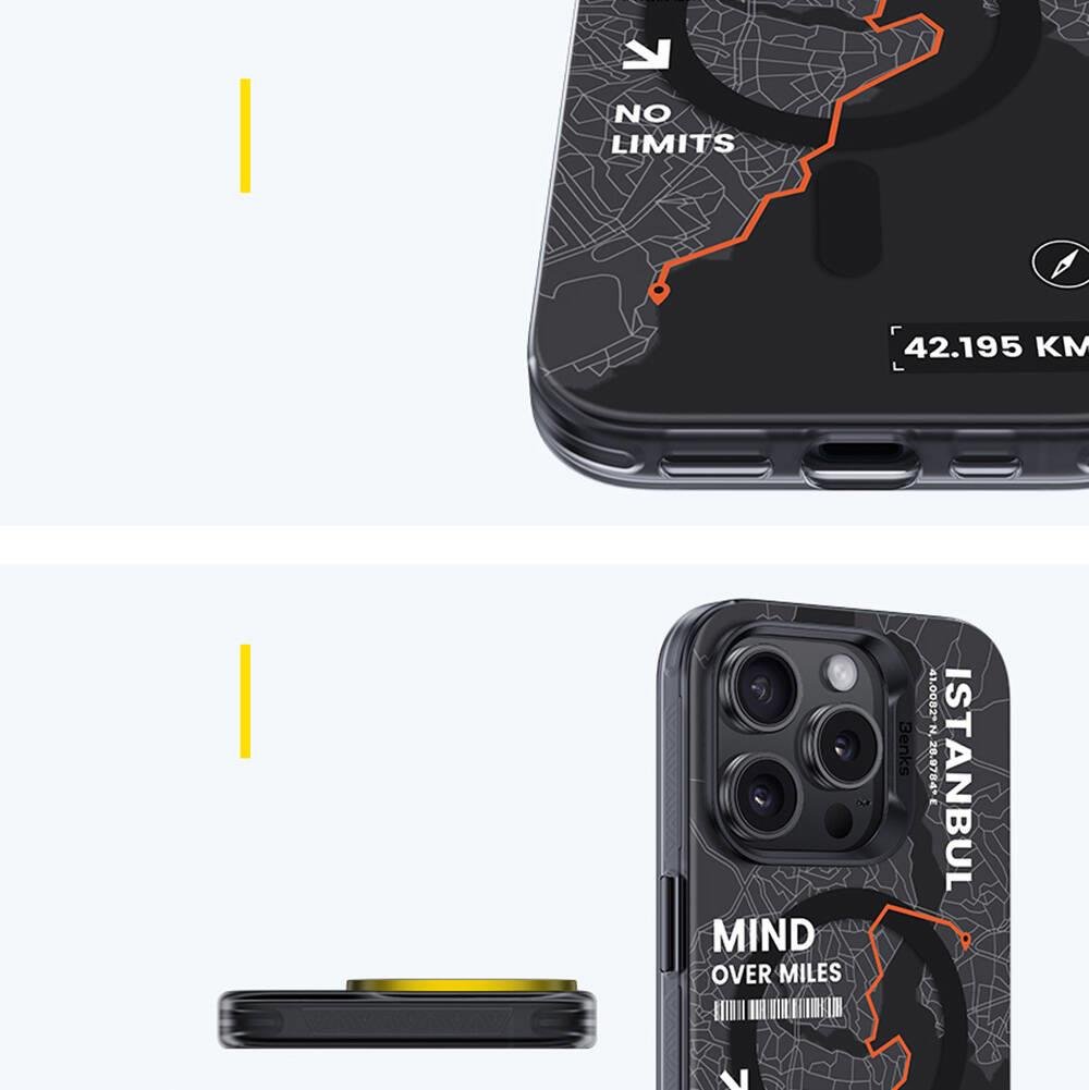 Apple iPhone 16 Pro Kılıf M-safe Şarj Özellikli Benks City Serisi Kapak