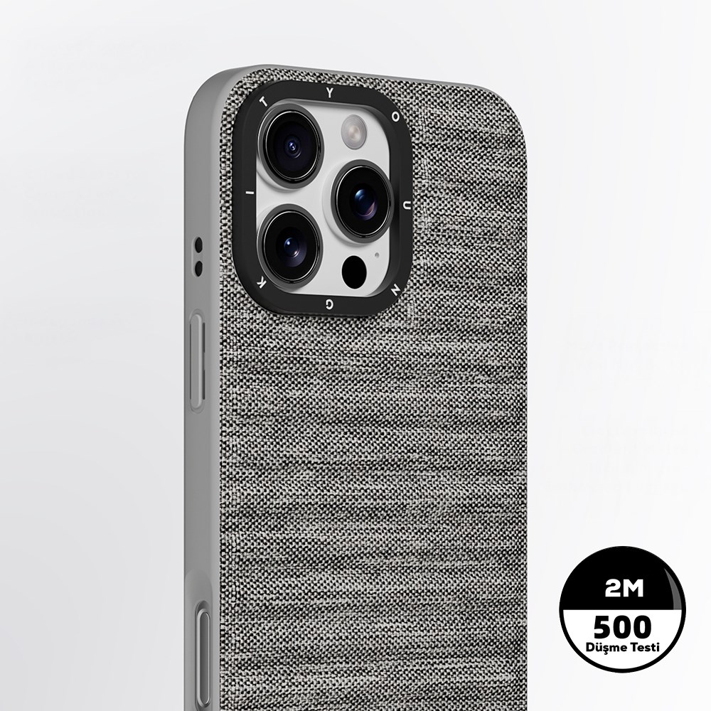 Apple iPhone 16 Pro Kılıf M-safe Şarj Özellikli Youngkit Canvas Serisi Kapak