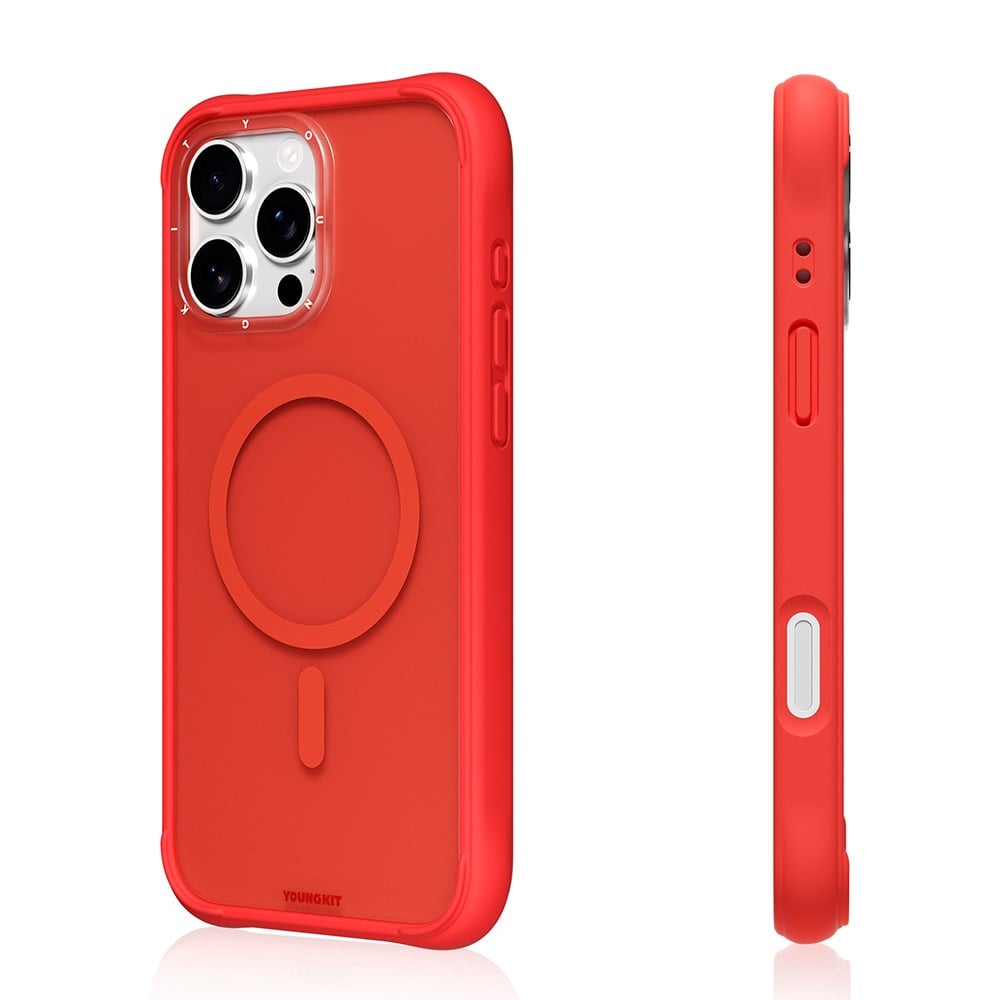 Apple iPhone 16 Pro Kılıf M-safe Şarj Özellikli Karbon Fiber Tasarımlı Benks Passion Green ArmorAir Kevlar Kapak