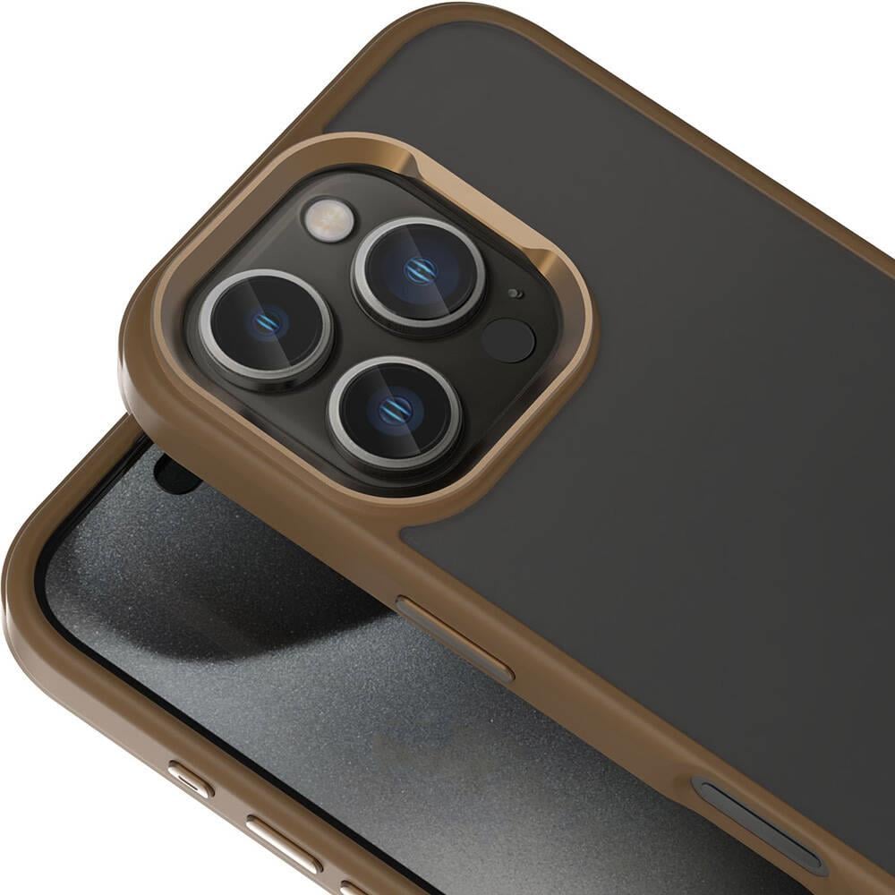 Apple iPhone 16 Pro Kılıf M-safe Şarj Özellikli Parlak Kamera Çerçeveli Zore Kost Kapak