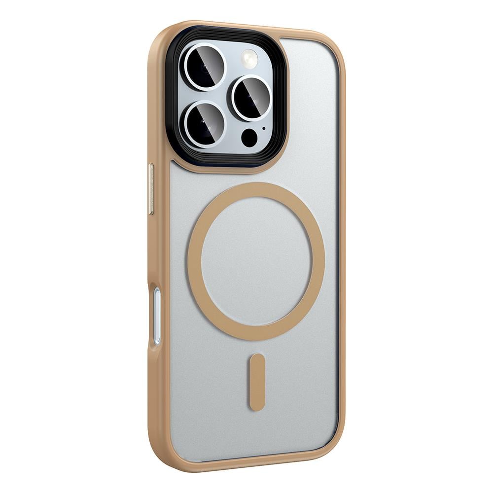 Apple iPhone 16 Pro Kılıf Mat Arka Yüzey Wireless Şarj Özellikli Zore Flet M-safe Kapak