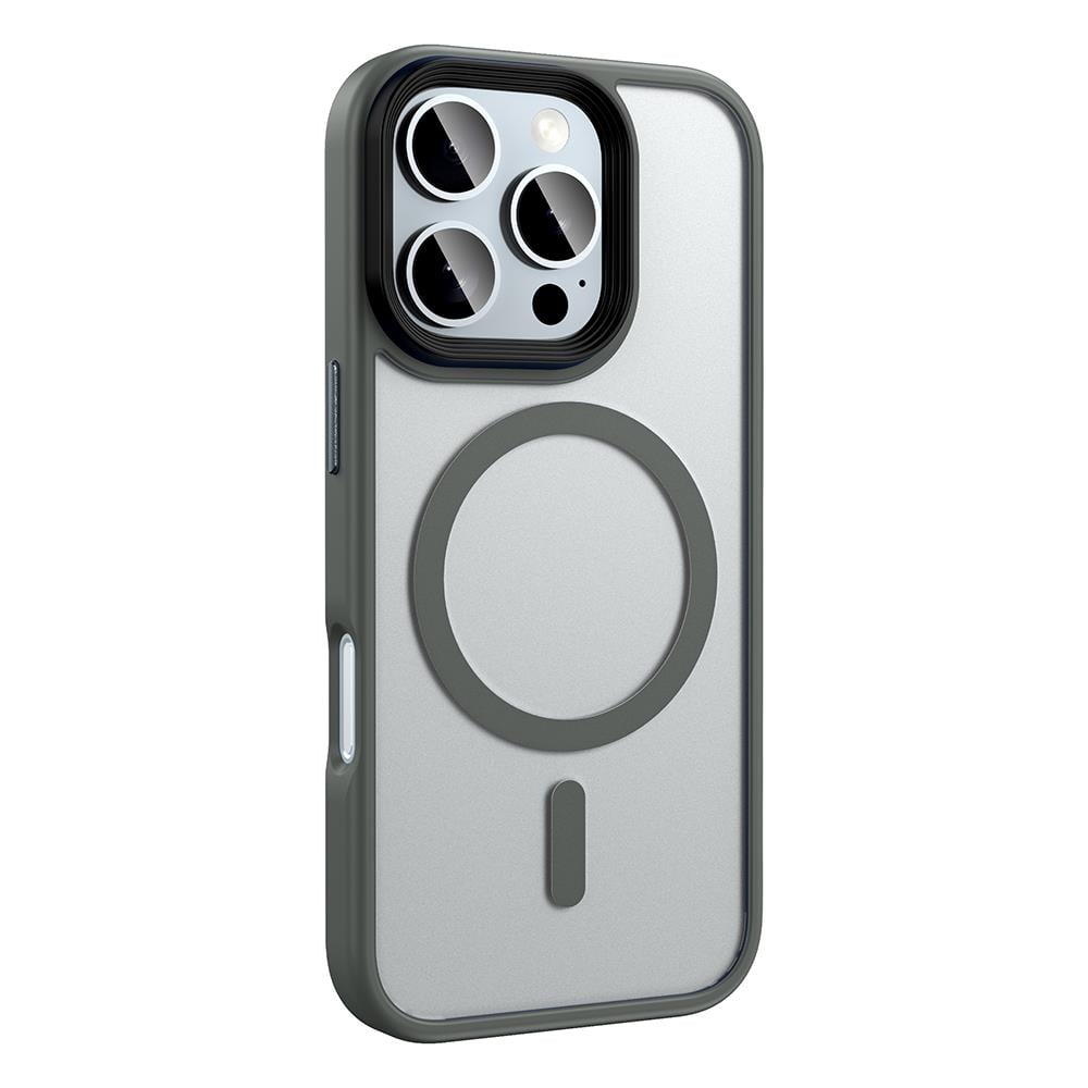 Apple iPhone 16 Pro Kılıf Mat Arka Yüzey Wireless Şarj Özellikli Zore Flet M-safe Kapak