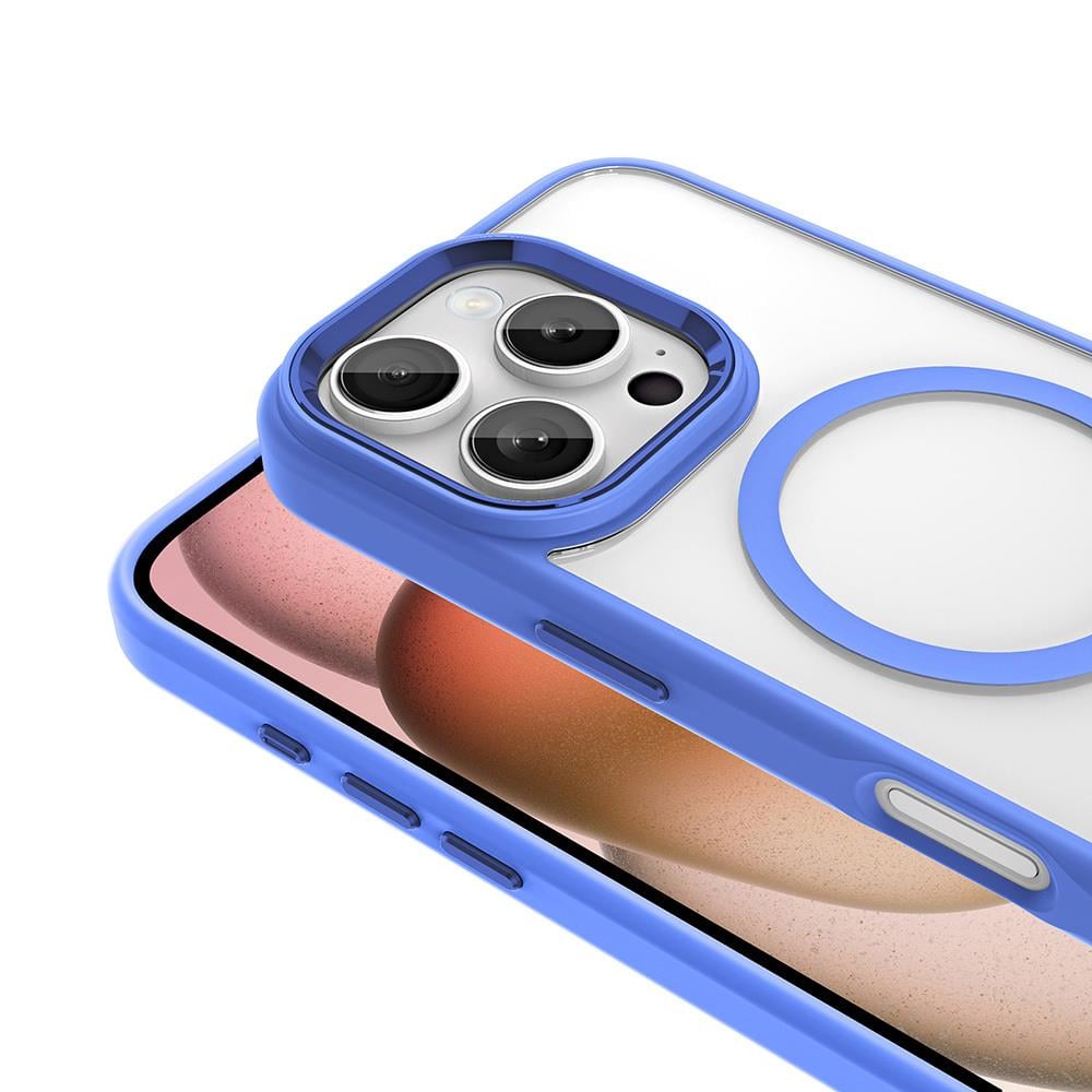 Apple iPhone 16 Pro Kılıf Wireless Şarj Özellikli Zore Krom M-safe Silikon Kapak