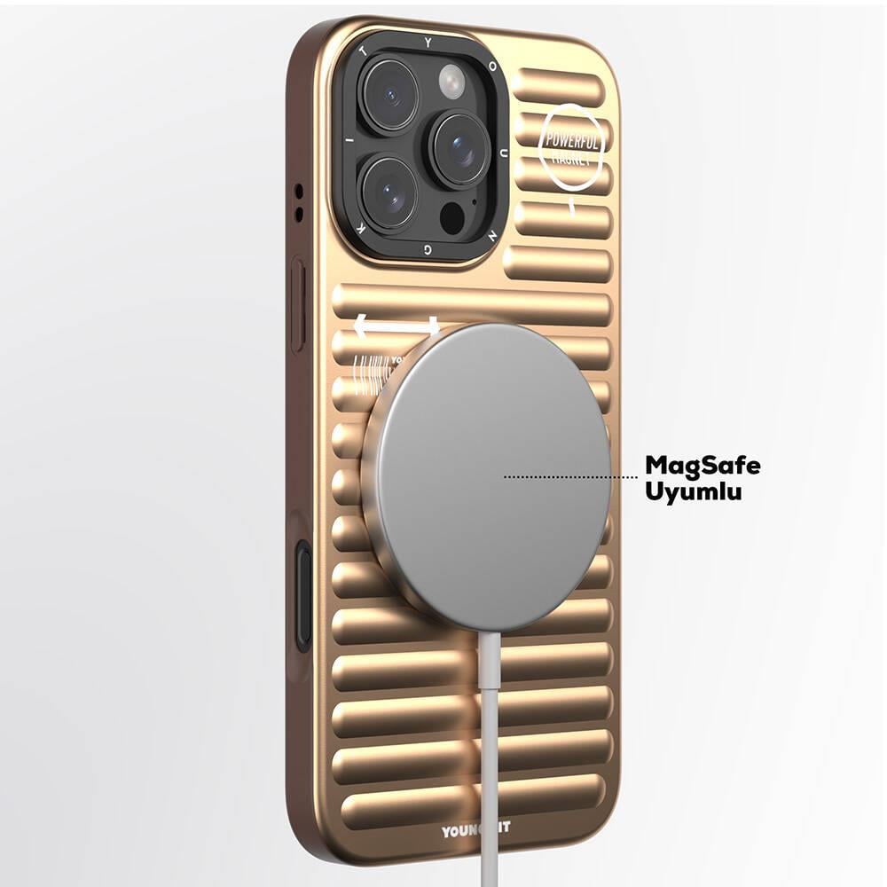 Apple iPhone 16 Pro M-safe Şarj Özellikli Kılıf Mat Renkli Tasarım Youngkit Original Serisi Kapak