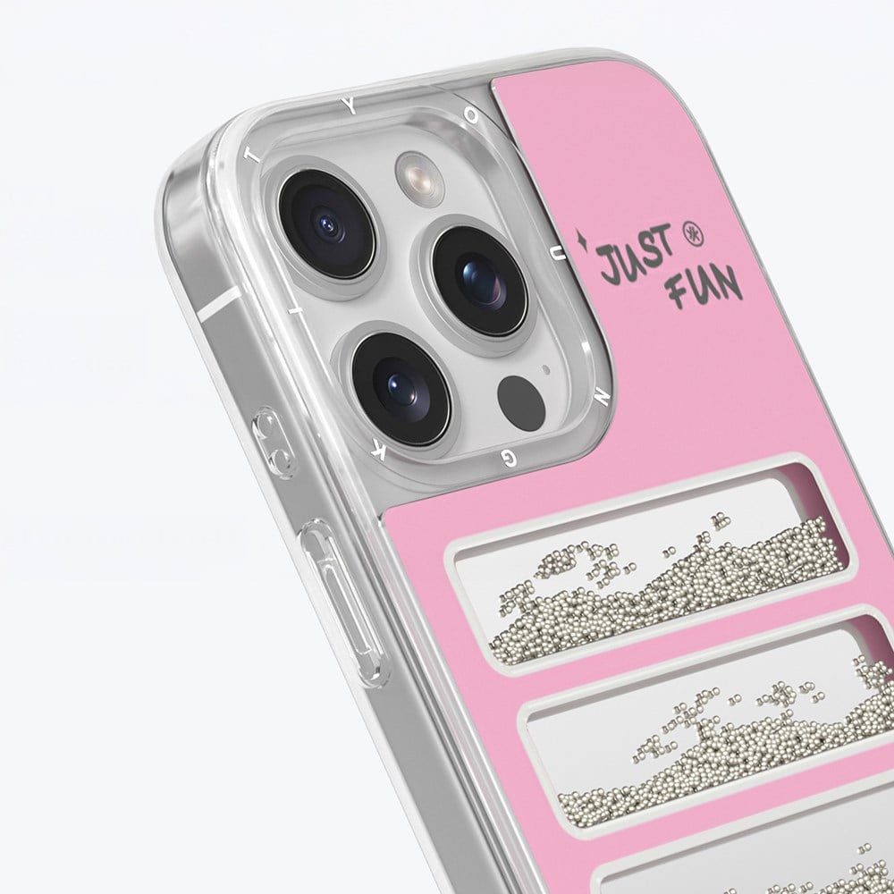 Apple iPhone 16 Pro Max Kılıf Aynalı ve Boncuklu Tasarım Youngkit Jump Serisi Kapak