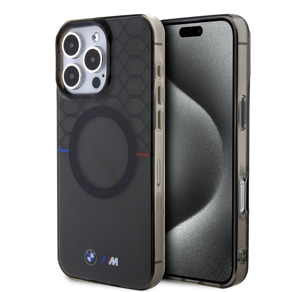Apple iPhone 16 Pro Max Kılıf BMW Magsafe Şarj Özellikli Transparan M Dizayn Orjinal Lisanslı Kapak