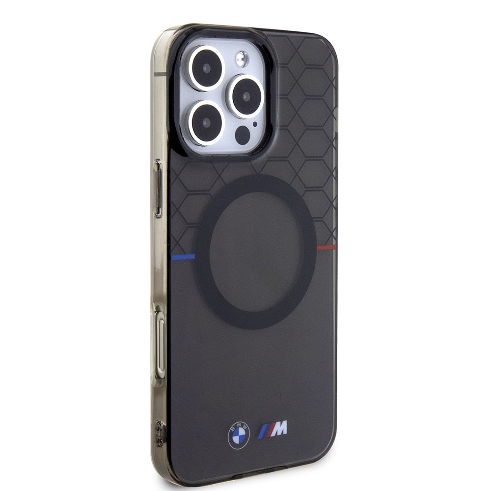 Apple iPhone 16 Pro Max Kılıf BMW Magsafe Şarj Özellikli Transparan M Dizayn Orjinal Lisanslı Kapak