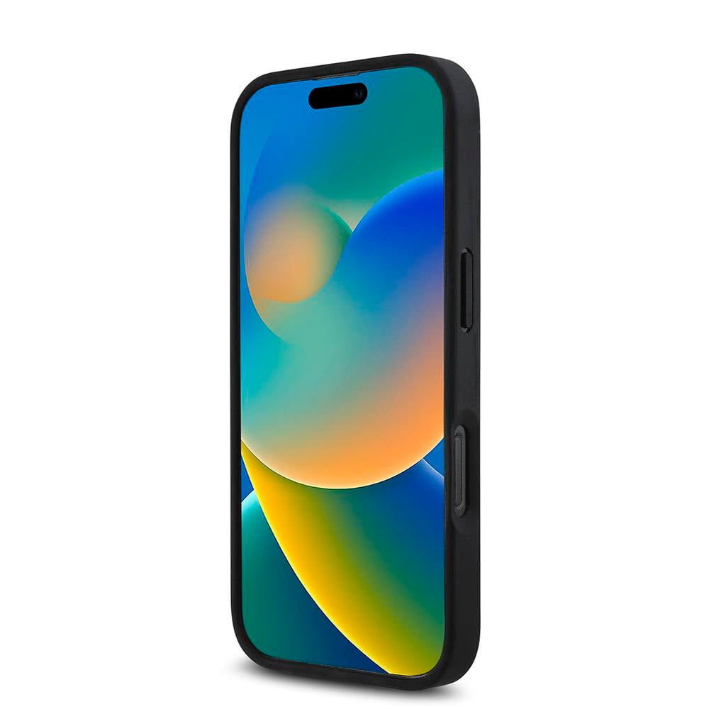 Apple iPhone 16 Pro Max Kılıf BMW Orjinal Lisanslı M-safe Şarj Özellikli M Logolu Üç Çizgili Dikiş Detaylı Meshed Tricolor Stripes Kapak