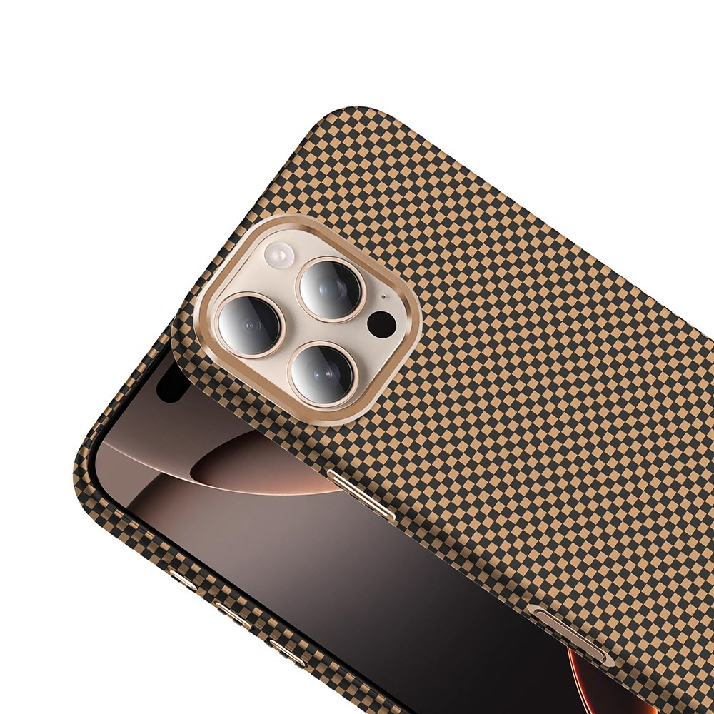 Apple iPhone 16 Pro Max Kılıf M-safe Şarj Özellikli Karbon Fiber Görünümlü Zore Gros Kapak