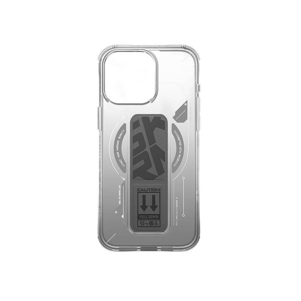 Apple iPhone 16 Pro Max Kılıf M-safe Şarj Özellikli Oyuklu Tasarım Mutural Bumpy Clear Kapak