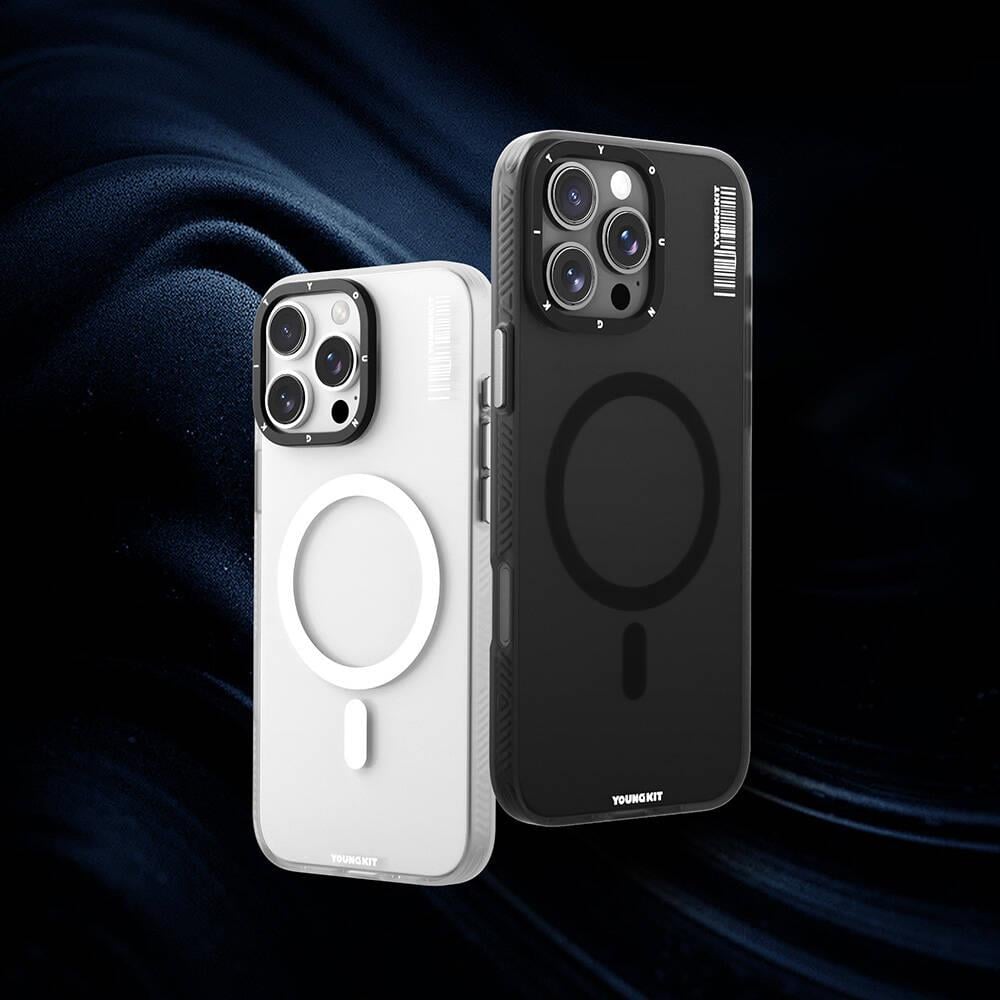 Apple iPhone 16 Pro Max Kılıf M-safe Şarj Özellikli Youngkit Hidden Sand Serisi Kapak