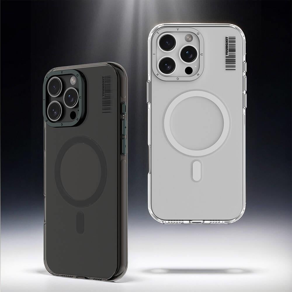 Apple iPhone 16 Pro Max Kılıf M-safe Şarj Özellikli Şeffaf Youngkit Crystal Shield Serisi Kapak