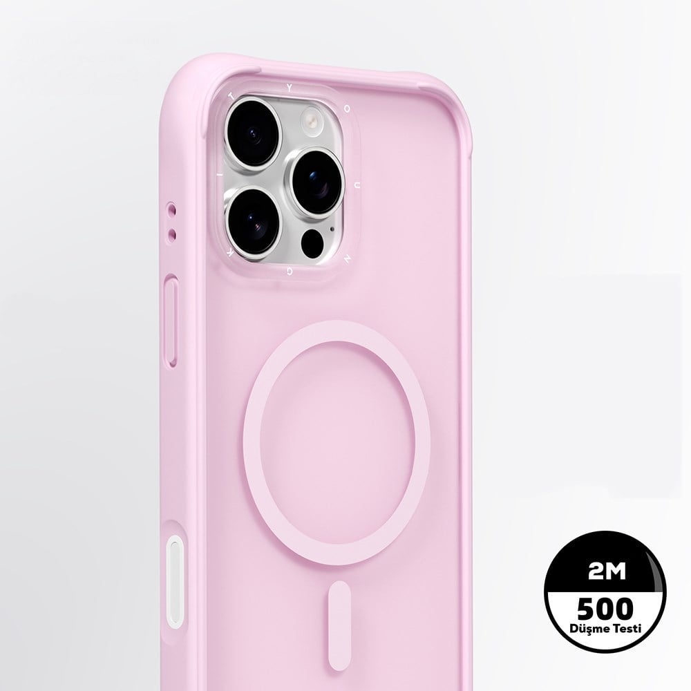 Apple iPhone 16 Pro Max Kılıf M-safe Şarj Özellikli Youngkit Macaroon Serisi Kapak