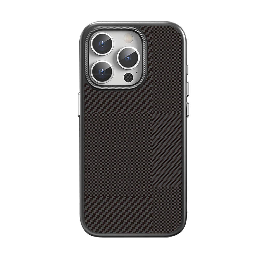 Apple iPhone 16 Pro Max Kılıf M-safe Şarj Özellikli Karbon Fiber Desenli Mutural Montage Kapak