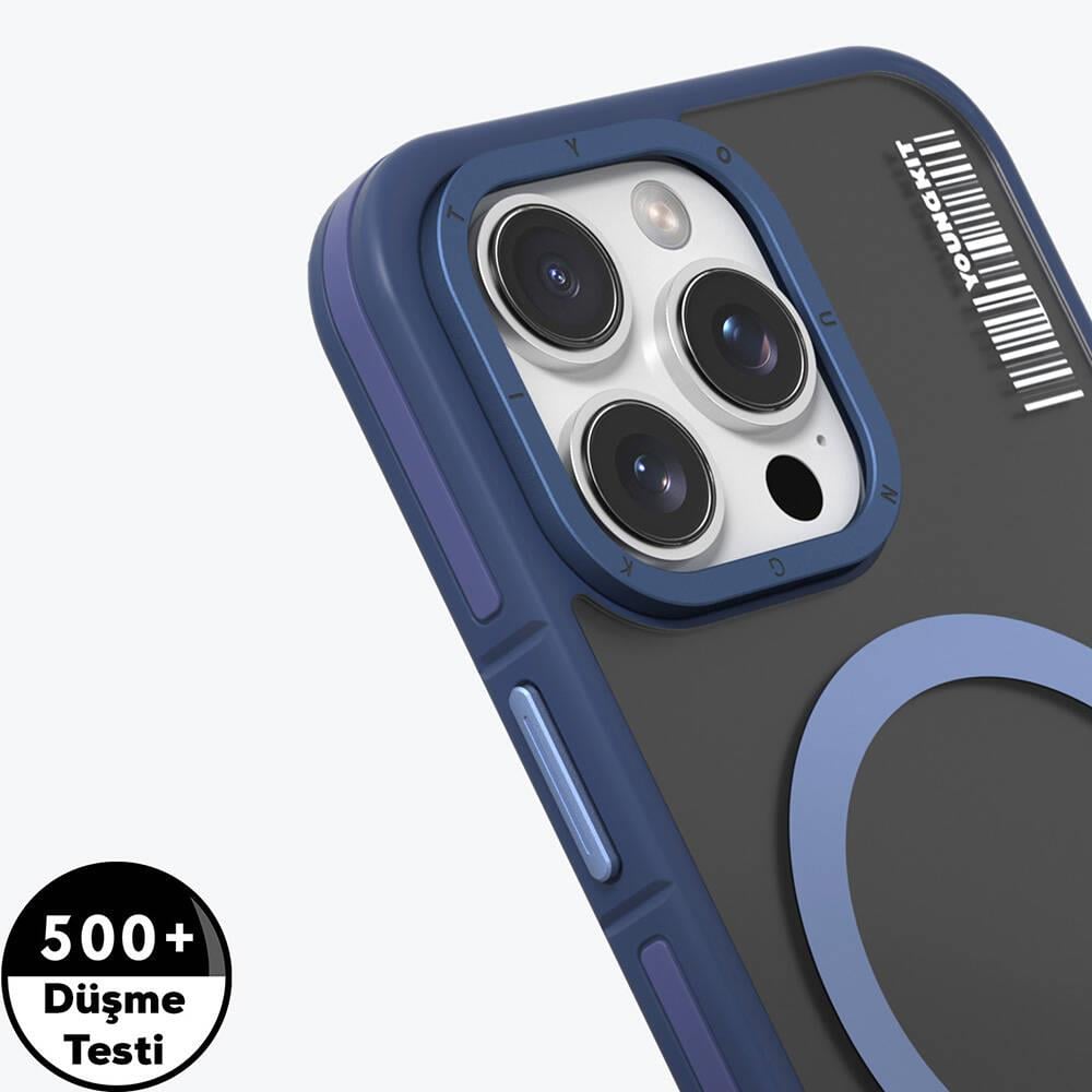 Apple iPhone 16 Pro Max Kılıf M-safe Şarj Özellikli Youngkit Rock Sand Serisi Kapak
