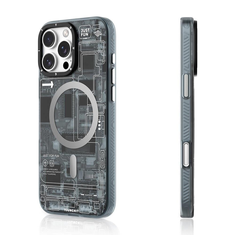 Apple iPhone 16 Pro Max Kılıf M-safe Şarj Özellikli Youngkit Technology Serisi Kapak