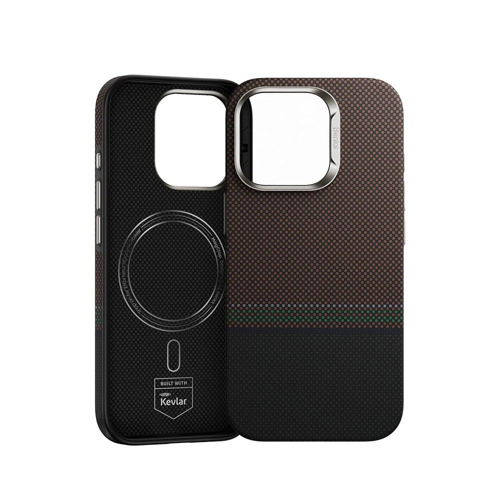 Apple iPhone 16 Pro Max Kılıf M-safe Şarj Özellikli Karbon Fiber Tasarımlı Benks Prestige ArmorPro Kevlar Kapak