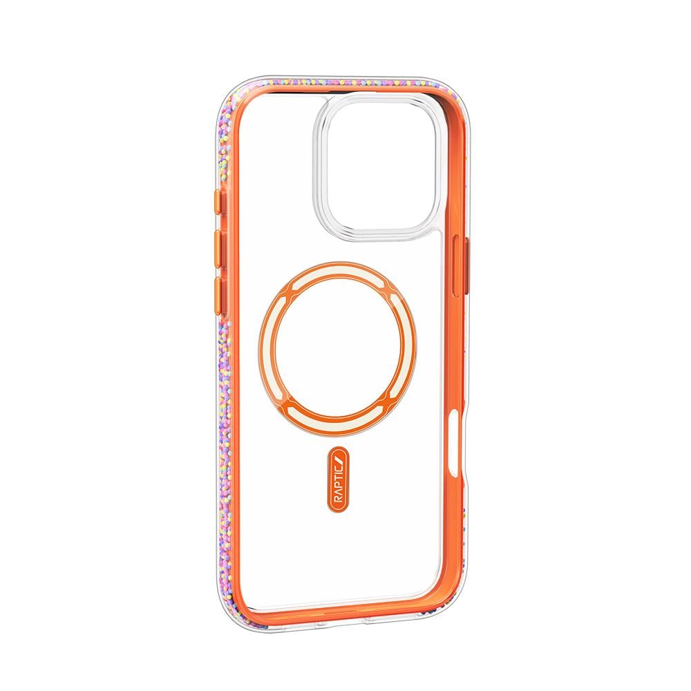 Apple iPhone 16 Pro Max Kılıf M-safe Şarj Özellikli Raptic AirJoy Serisi Boncuk Tasarımlı Şeffaf Kapak