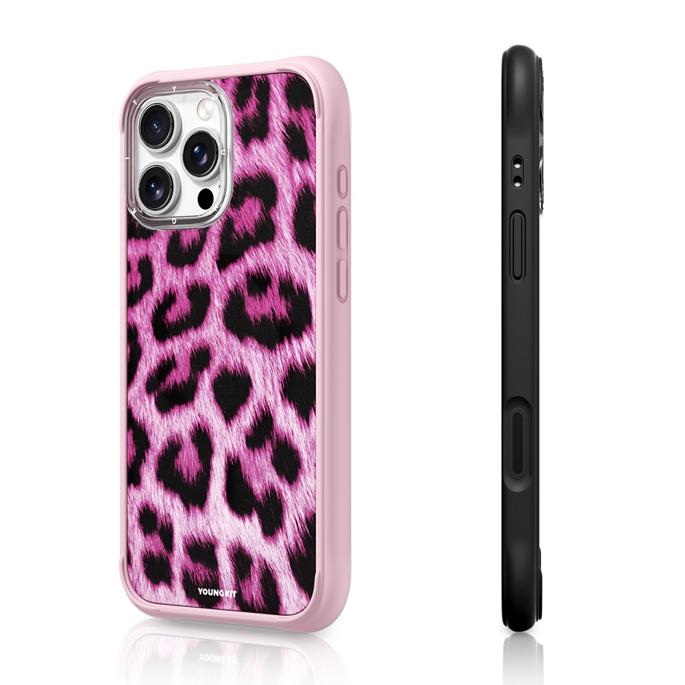 Apple iPhone 16 Pro Max Kılıf M-safe Şarj Özellikli Youngkit Leopard Serisi Kapak