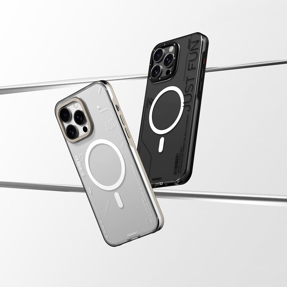 Apple iPhone 16 Pro Max Kılıf M-safe Şarj Özellikli Karbon Fiber Tasarımlı Benks Aurora ArmorAir Kevlar Kapak