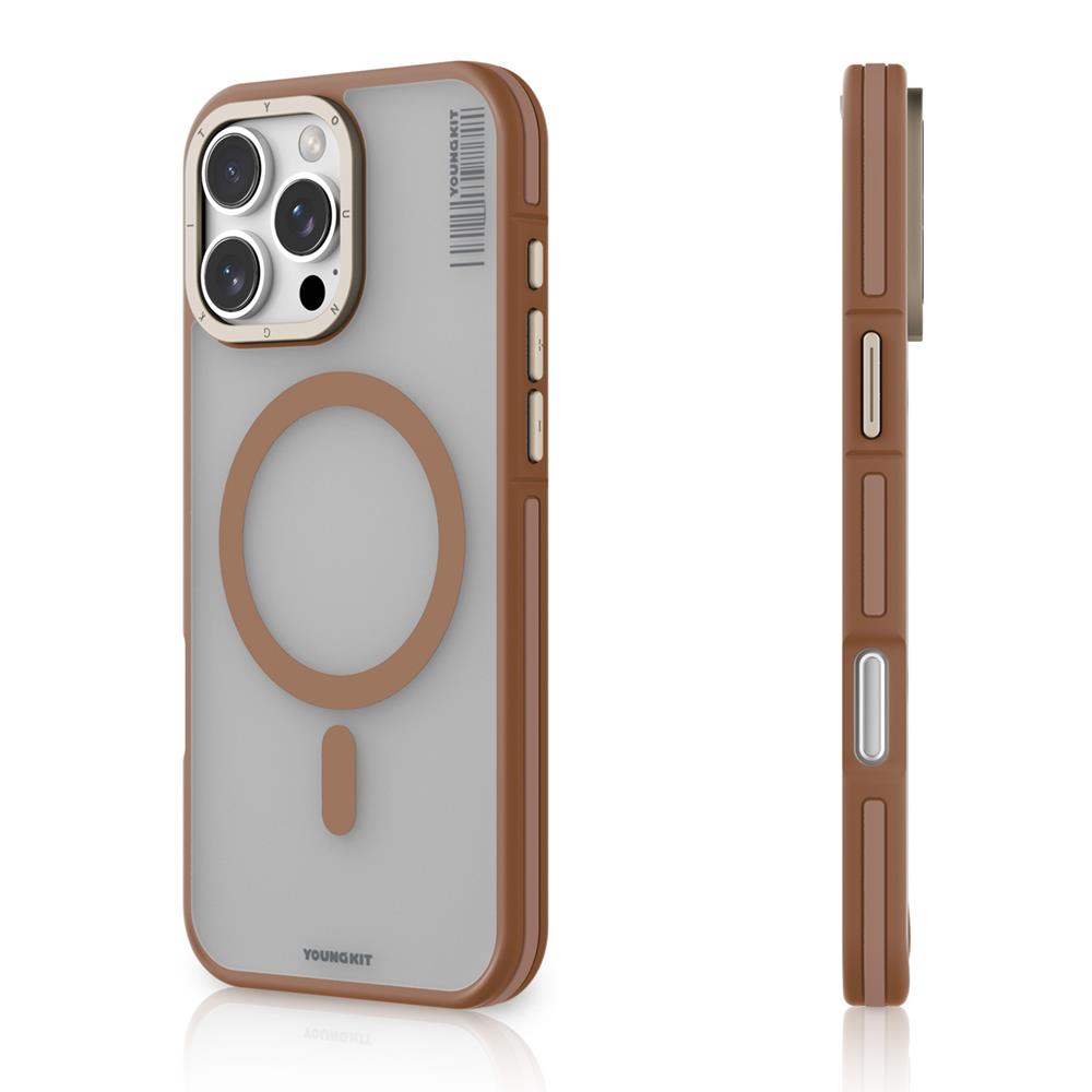 Apple iPhone 16 Pro Max Kılıf M-safe Şarj Özellikli Youngkit Rock Sand Serisi Kapak