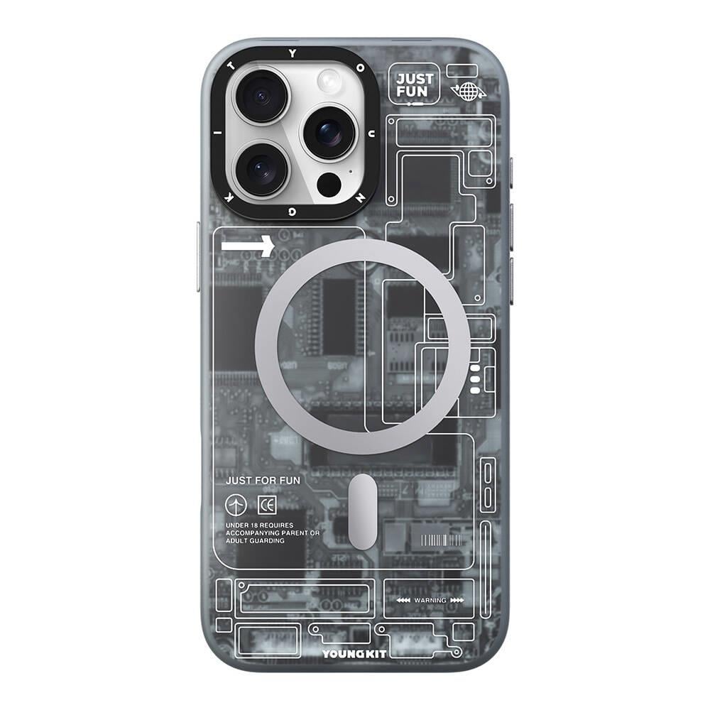 Apple iPhone 16 Pro Max Kılıf M-safe Şarj Özellikli Youngkit Technology Serisi Kapak